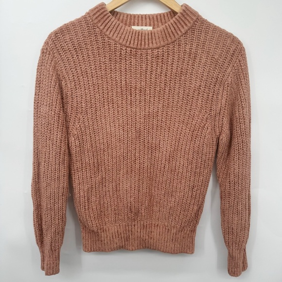 Aritzia Wilfred Essential Chenille Crewneck Ribbed Sweater Women’s XXS Fall Chic - Picture 4 of 13